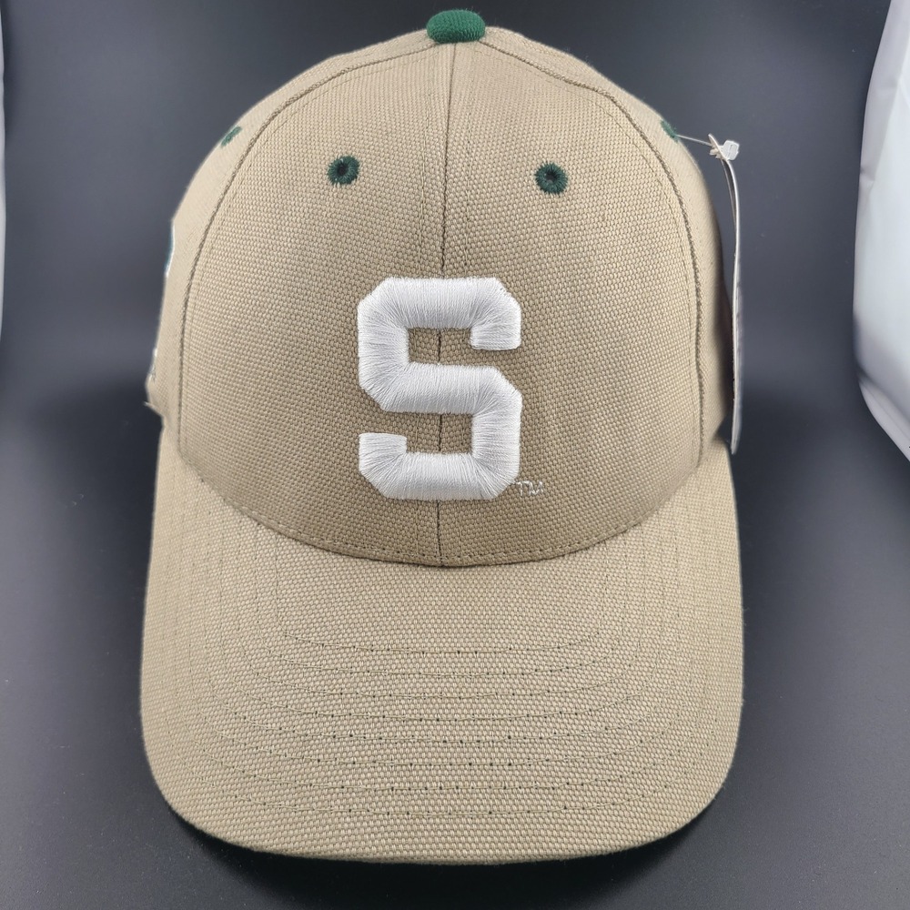 Colosseum Michigan State Spartans Cap Mens Khaki Green Cotton Adjustable Hat
